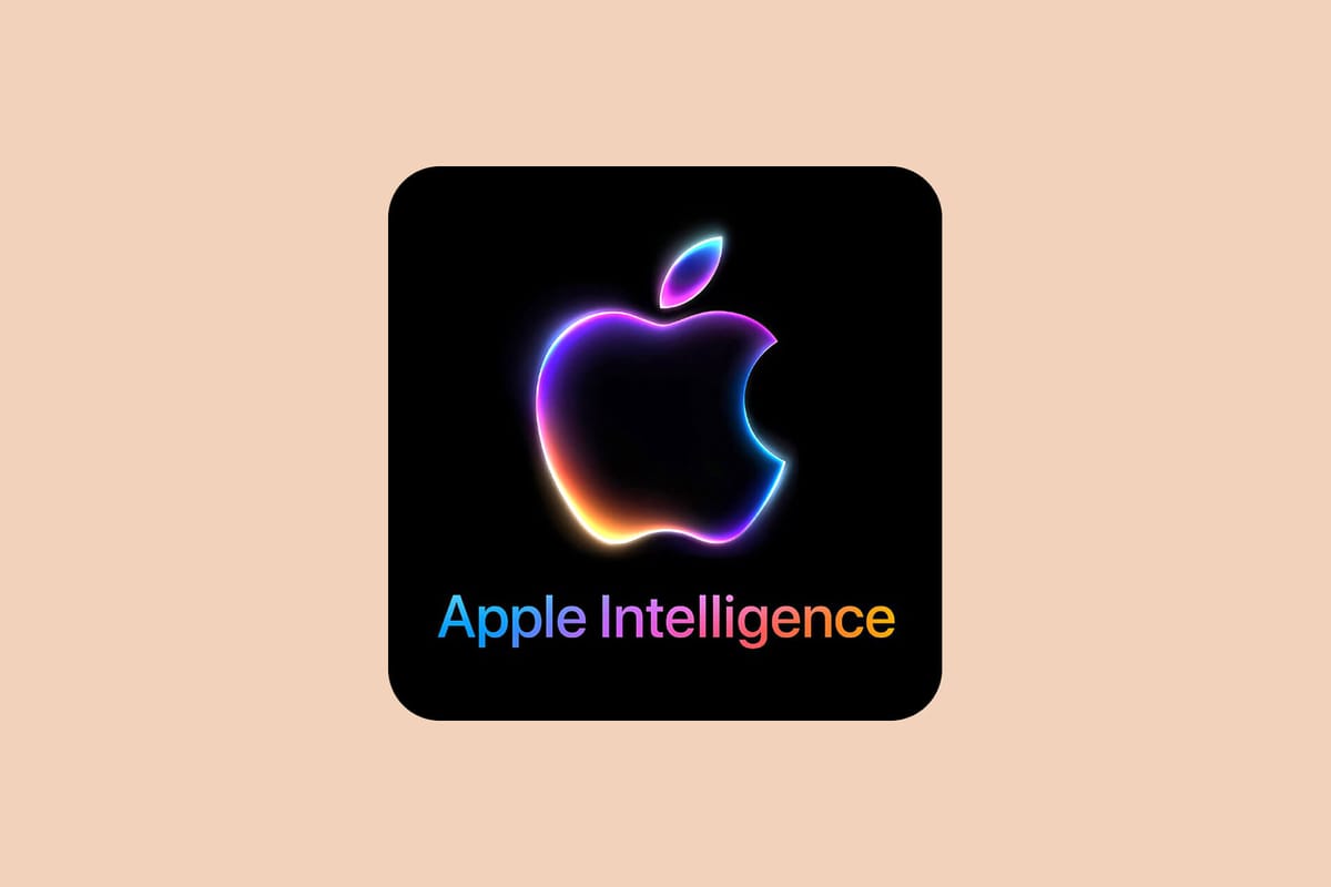Apple Intelligence erklärt: Das Apple-Logo, darunter der Schriftzug 'Apple Intelligence' in klarer, moderner Typografie.